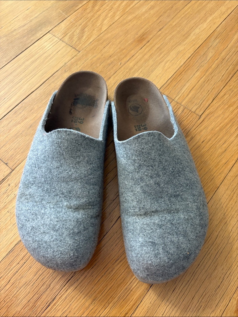 Minimalist Gray Felt Slip-On  Clog